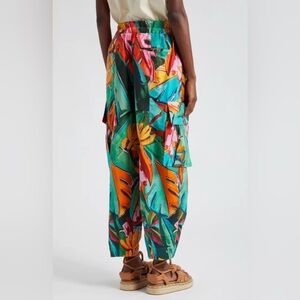 FARM RIO Banana Foliage Drawstring Cargo Pants